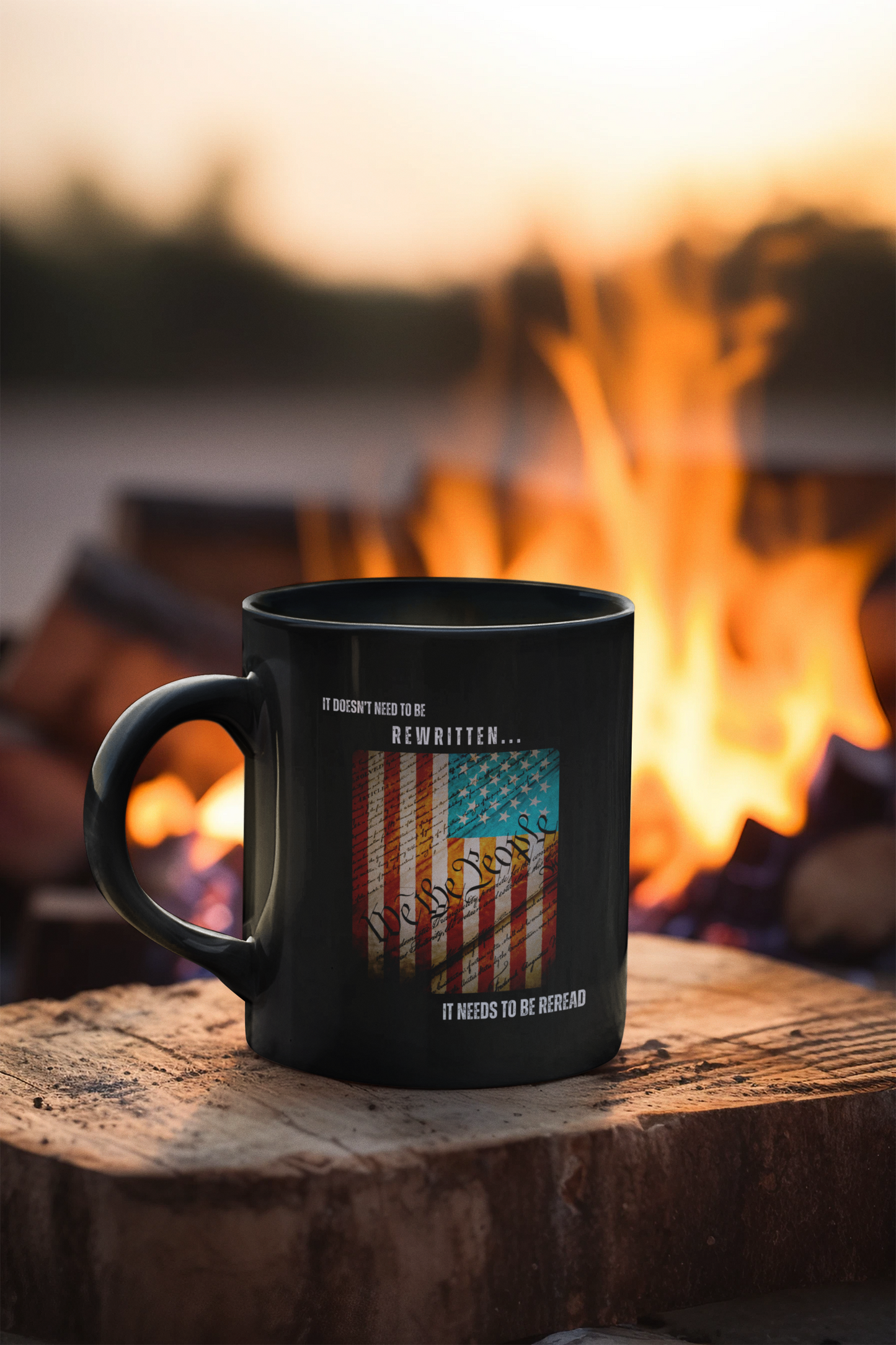 Constitution, Black Mug [REREAD IT, PROTECT IT]